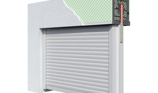 Darstellung eines modernen Rollladenkastens mit integriertem Rollladen