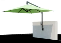 Moderner grüner Wandmontage-Sonnenschirm
